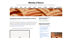 Desktop Screenshot of ministryofbacon.com